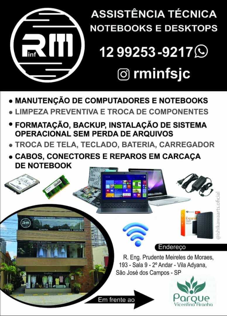 RMInf Informática São José dos Campos SJC, Whatsapp: (12) 99253-9217